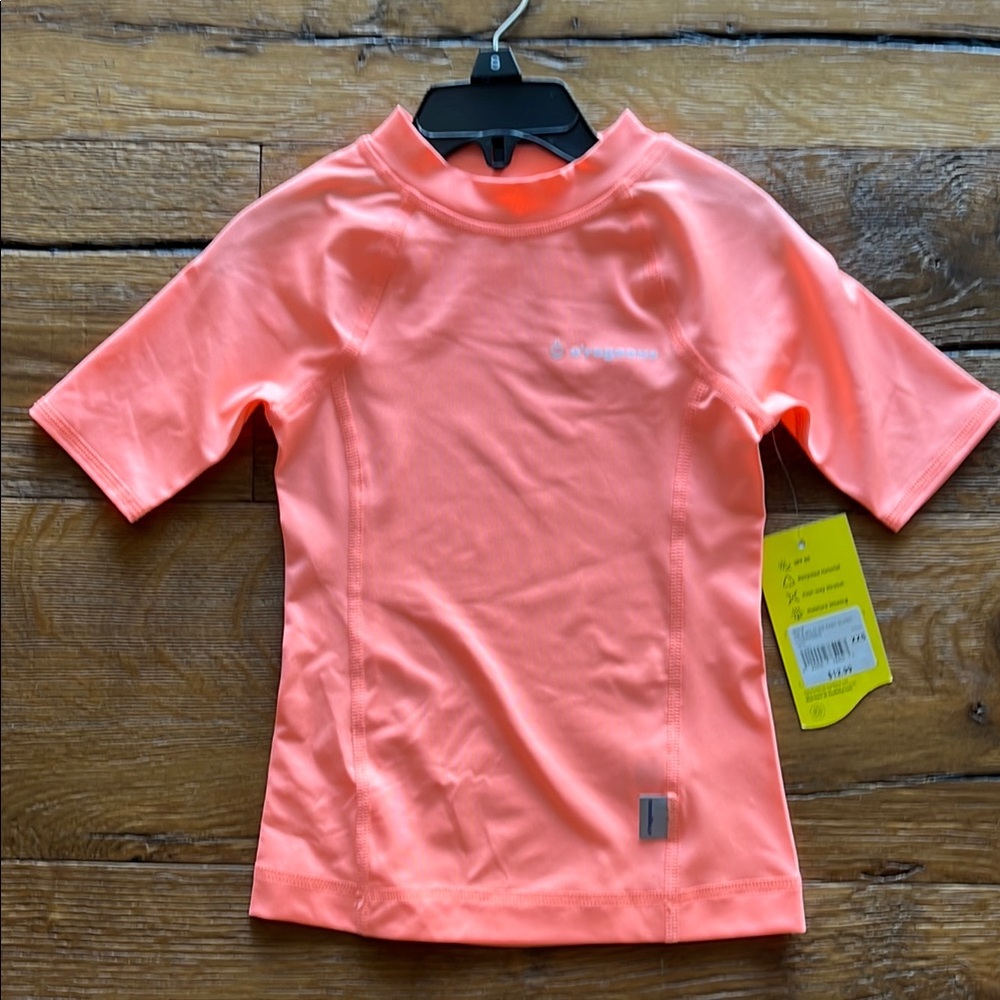Kids Swim Rash Guard - Neon Orange